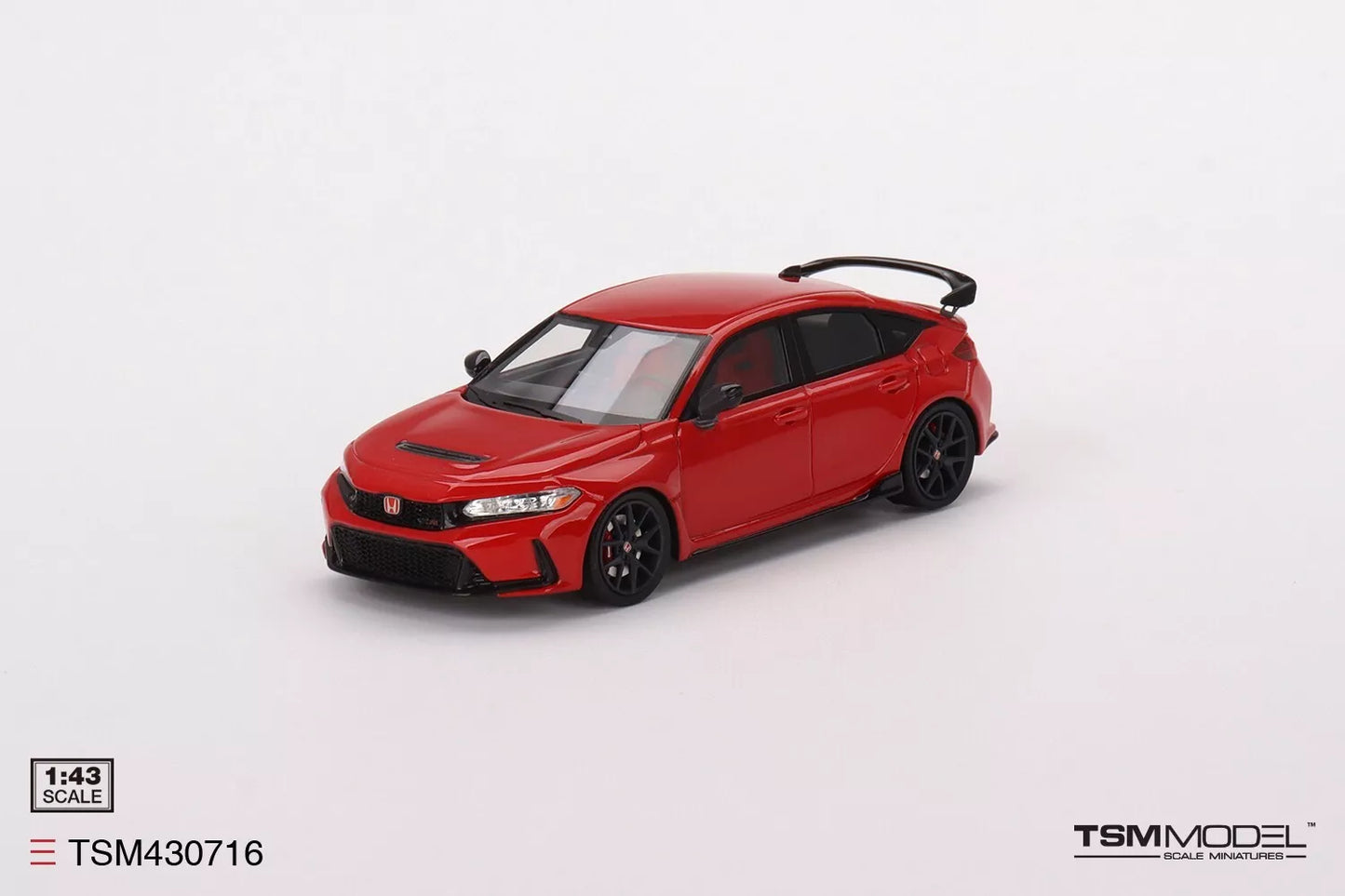 TRUESCALE MINIATURES HONDA CIVIC TYPE R RALLYE RED (LHD) 2023 (RESIN)