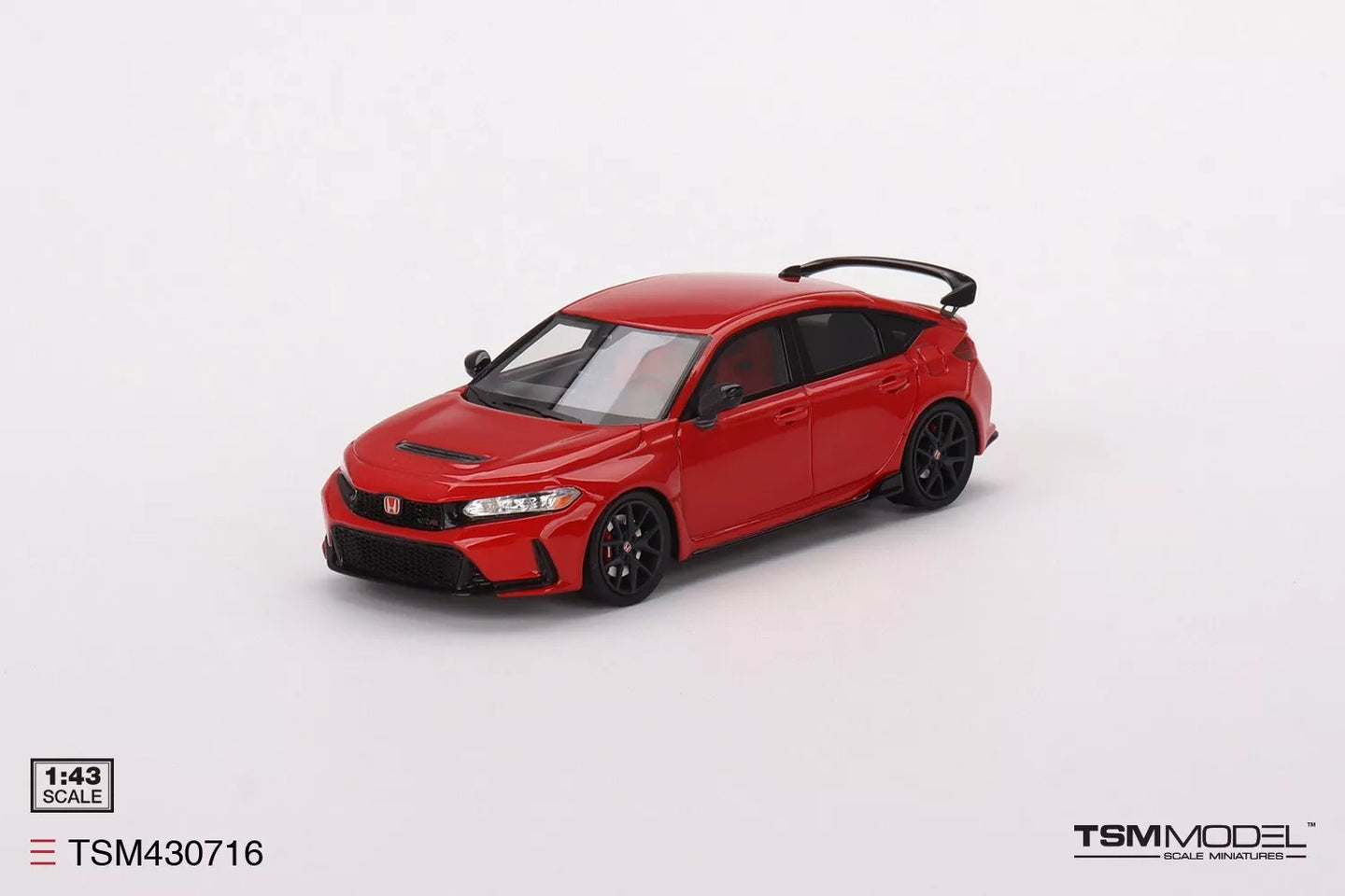 TRUESCALE MINIATURES HONDA CIVIC TYPE R RALLYE RED (LHD) 2023 (RESIN)