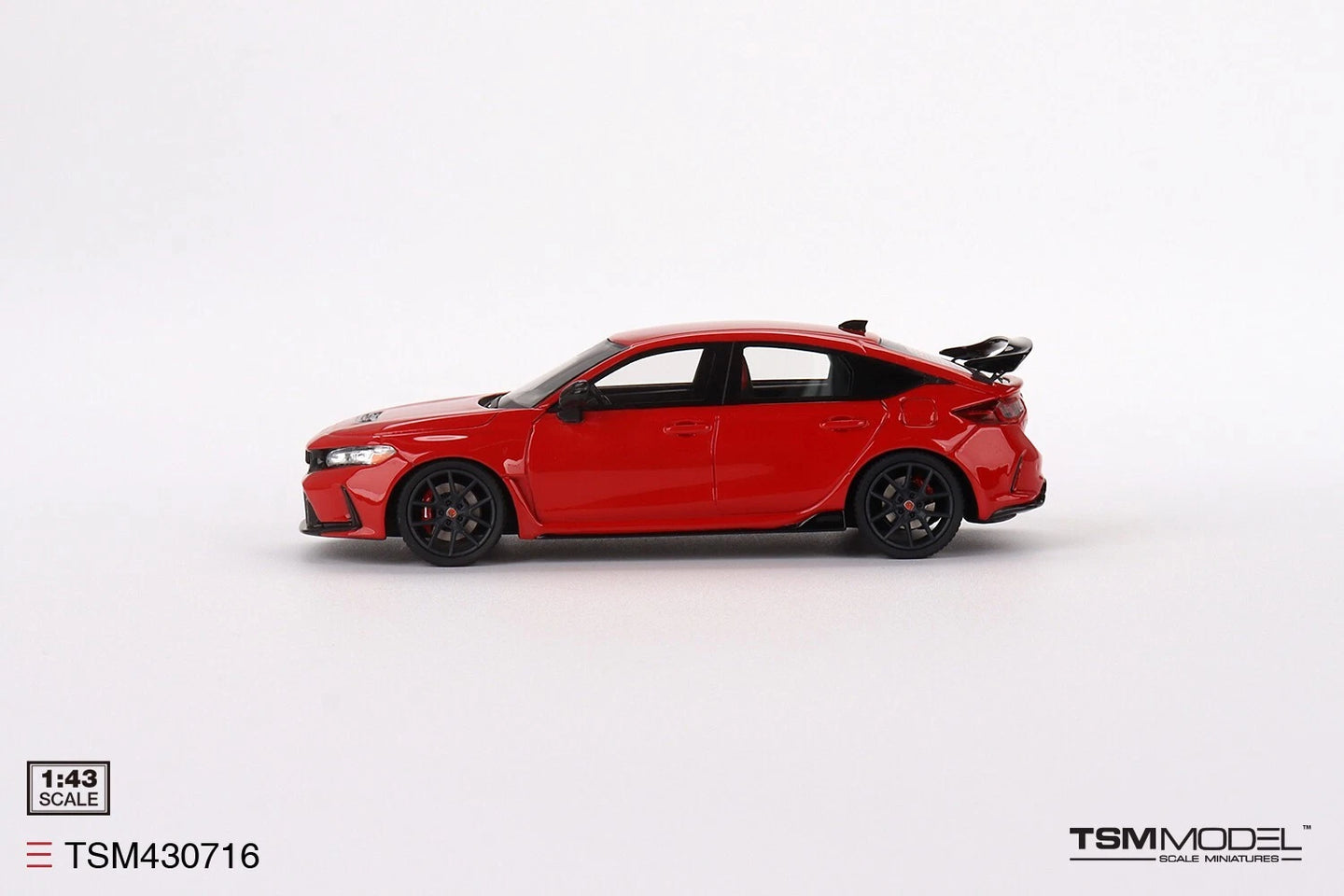 TRUESCALE MINIATURES HONDA CIVIC TYPE R RALLYE RED (LHD) 2023 (RESIN)