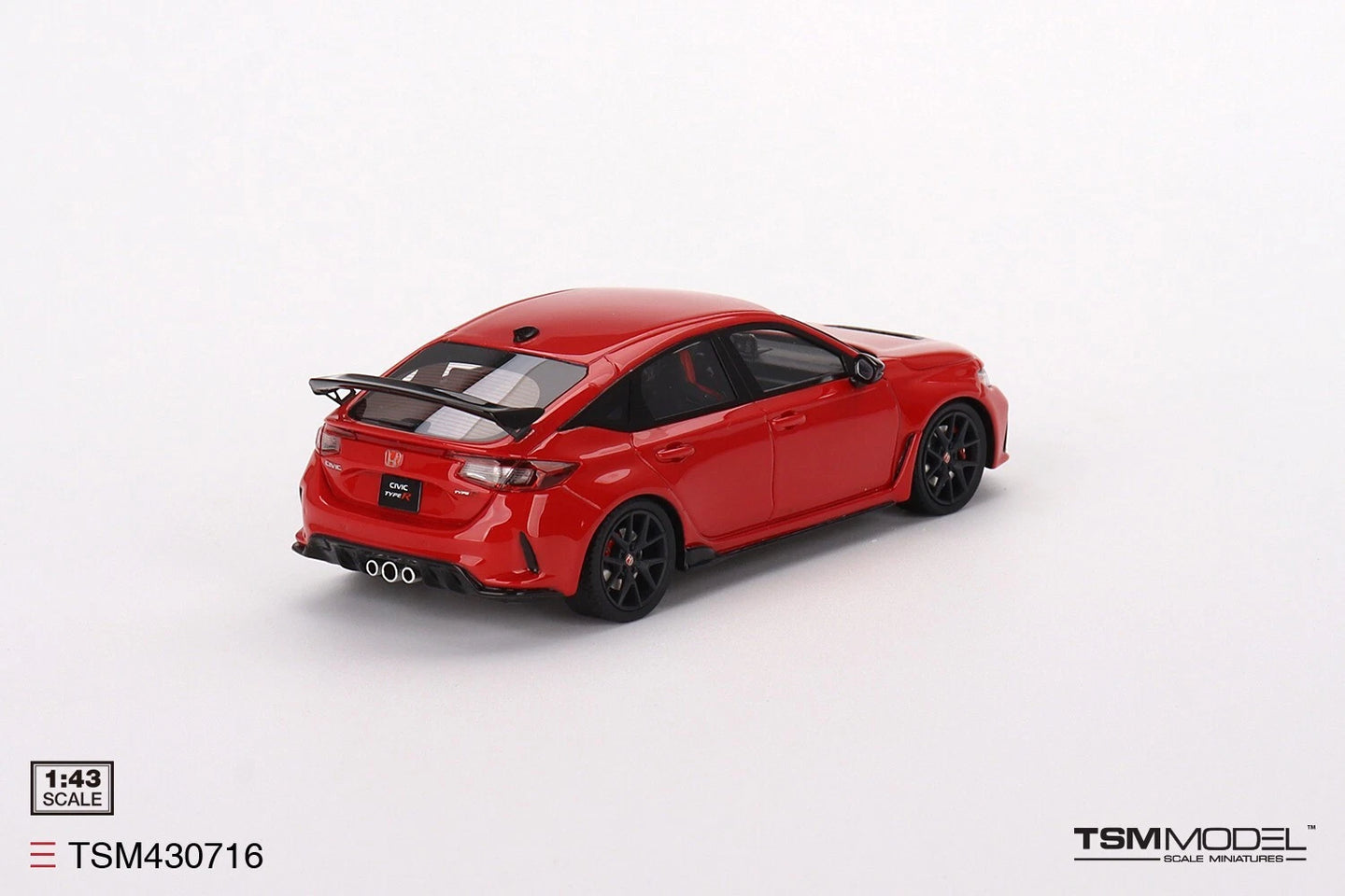 TRUESCALE MINIATURES HONDA CIVIC TYPE R RALLYE RED (LHD) 2023 (RESIN)
