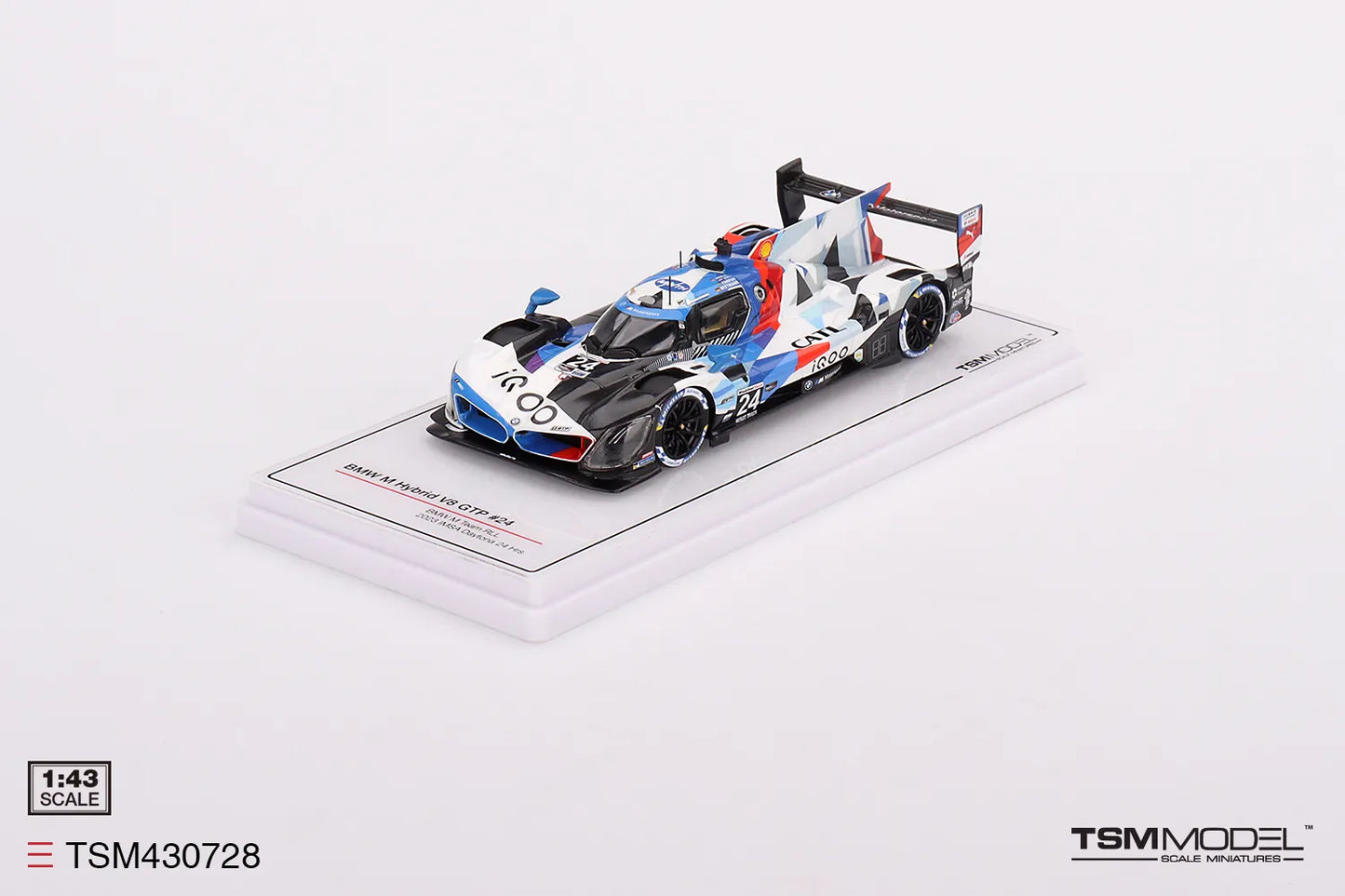 TRUE SCALE MINIATURES BMW M HYBRID V8 NO.24 BMW M TEAM RLL 2023 IMSA DAYTONA 24 HRS