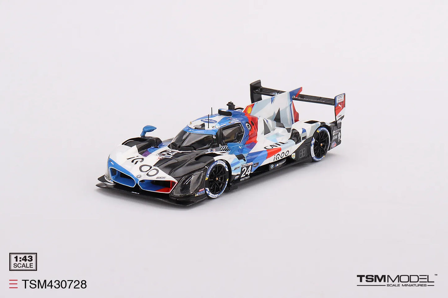 TRUE SCALE MINIATURES BMW M HYBRID V8 NO.24 BMW M TEAM RLL 2023 IMSA DAYTONA 24 HRS