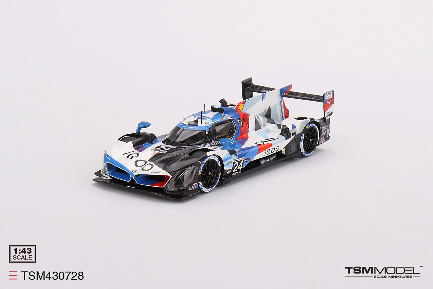 TRUE SCALE MINIATURES BMW M HYBRID V8 NO.24 BMW M TEAM RLL 2023 IMSA DAYTONA 24 HRS