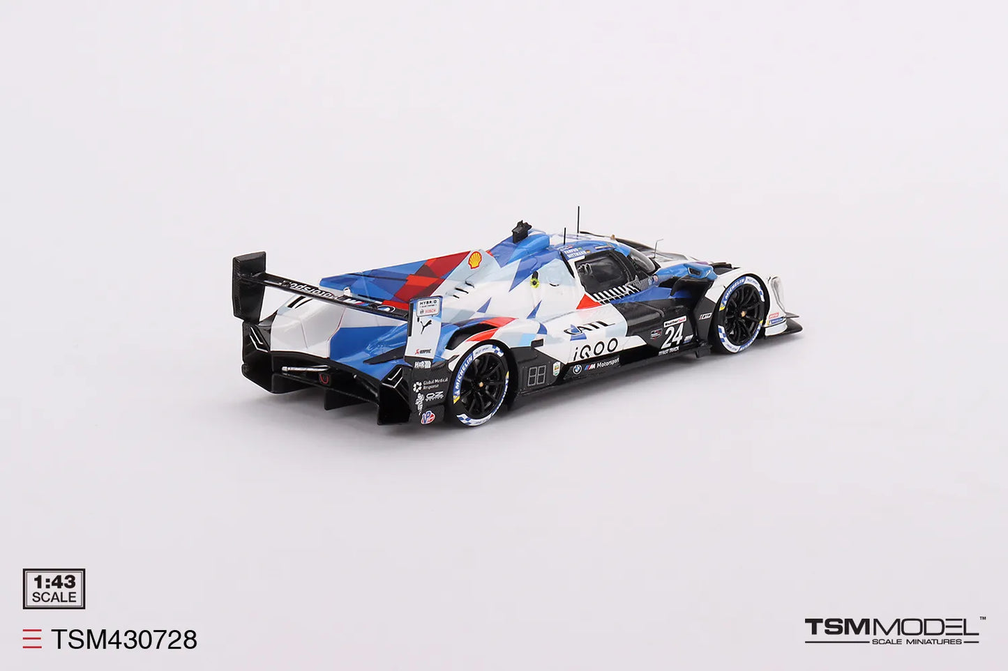 TRUE SCALE MINIATURES BMW M HYBRID V8 NO.24 BMW M TEAM RLL 2023 IMSA DAYTONA 24 HRS