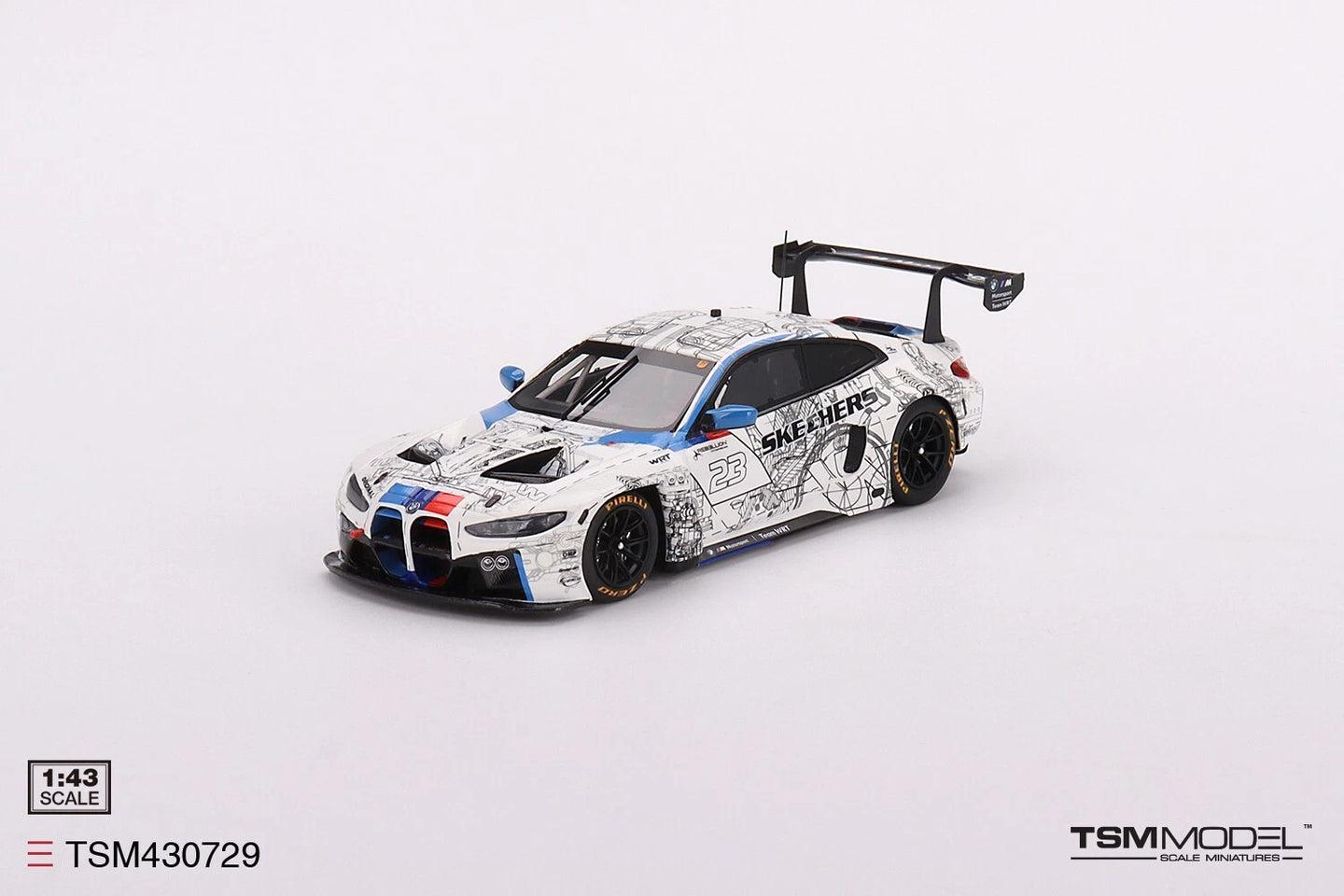 TRUESCALE MINIATURES BMW M4 GT3 NO.23 BMW M TEAM WRT 2022 TEST LIVERY