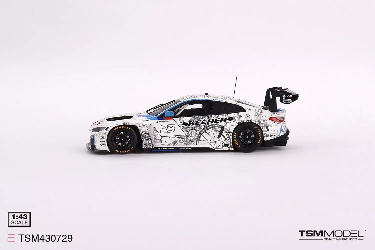 TRUESCALE MINIATURES BMW M4 GT3 NO.23 BMW M TEAM WRT 2022 TEST LIVERY