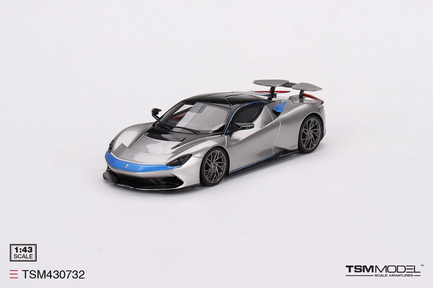 TRUESCALE MINIATURES AUTOMOBILI PININFARINA BATTISTA GENEVA WORLD PREMIERE 2019 BLU MATT FRONT NOSE