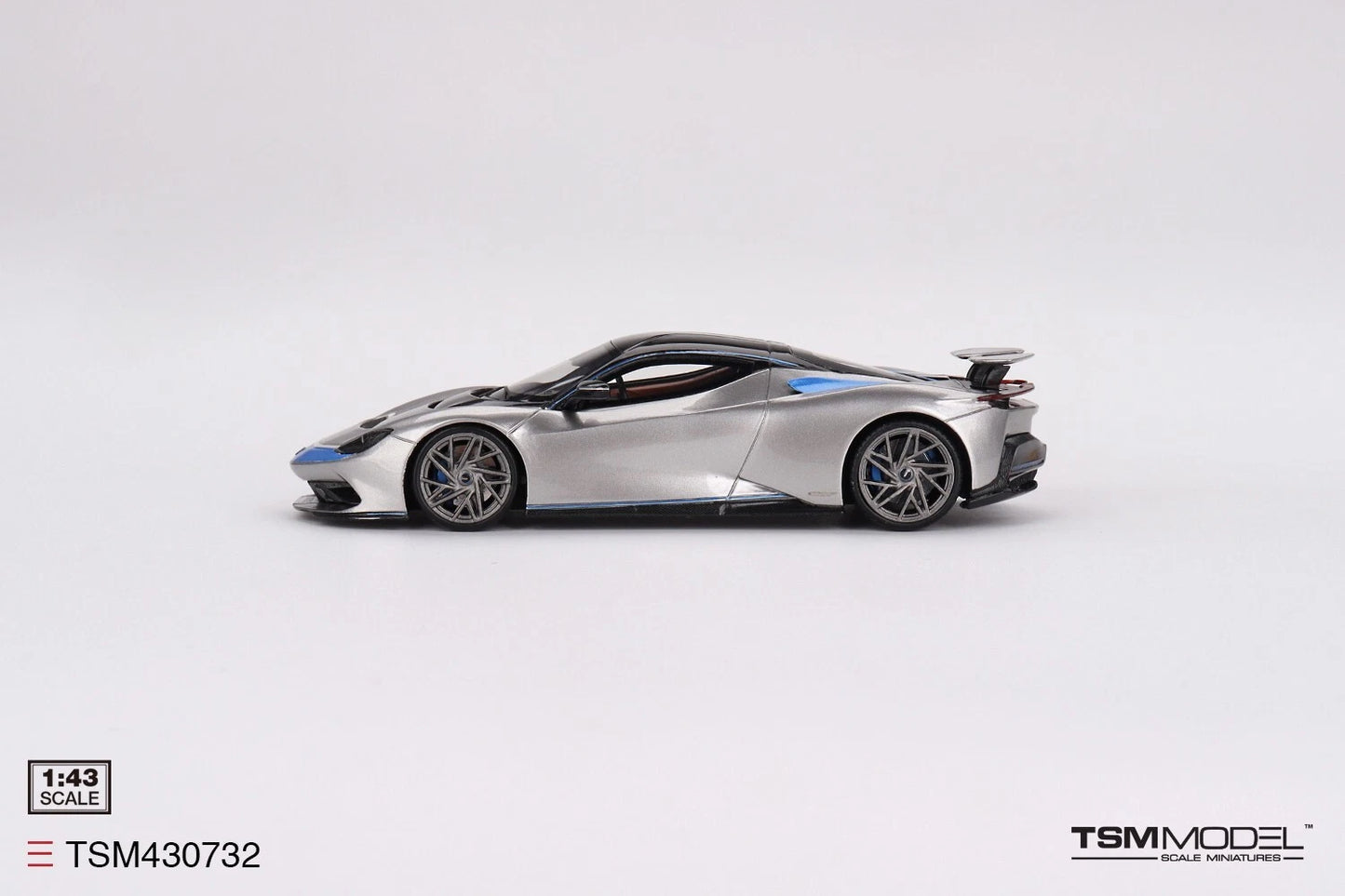 TRUESCALE MINIATURES AUTOMOBILI PININFARINA BATTISTA GENEVA WORLD PREMIERE 2019 BLU MATT FRONT NOSE