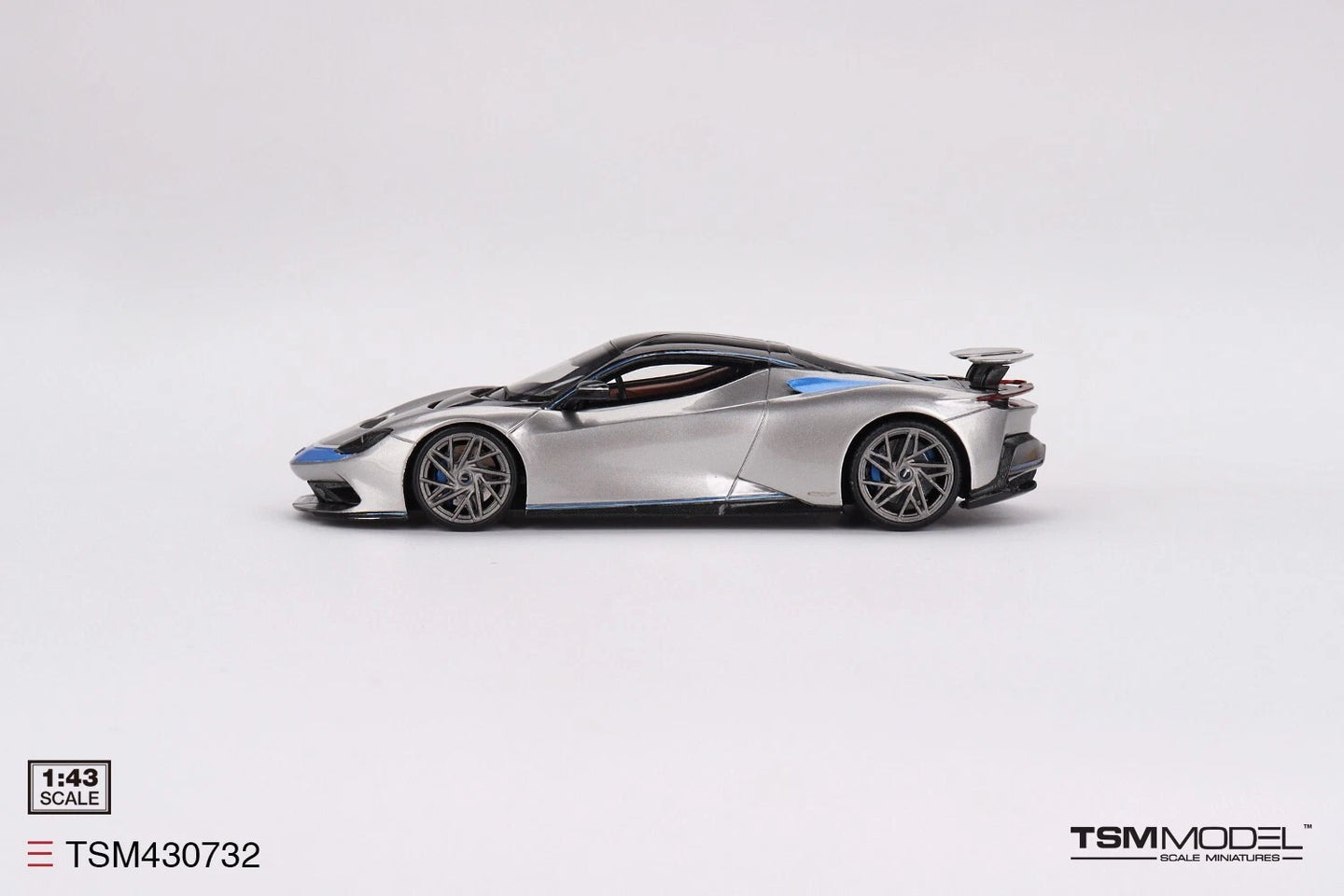 TRUESCALE MINIATURES AUTOMOBILI PININFARINA BATTISTA GENEVA WORLD PREMIERE 2019 BLU MATT FRONT NOSE