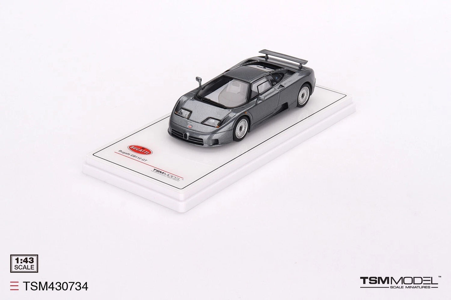 TRUESCALE MINIATURES BUGATTI EB110 GT GRIGIO SCURO