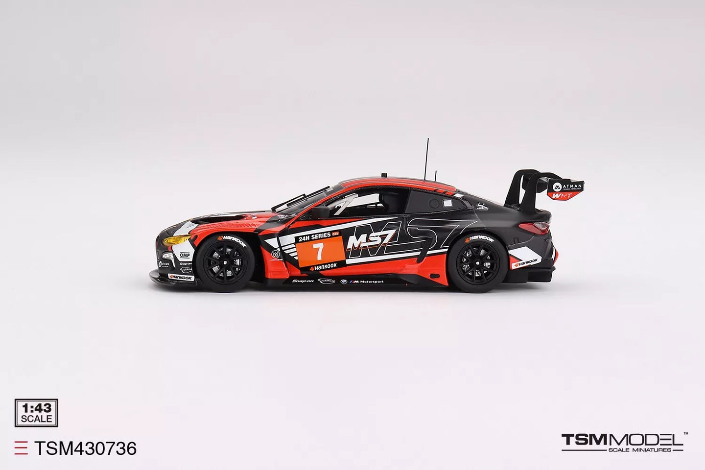 TRUESCALE MINIATURES BMW M4 GT3 NO.7 TEAM WRT 2023 24H DUBAI WINNER (RESIN)