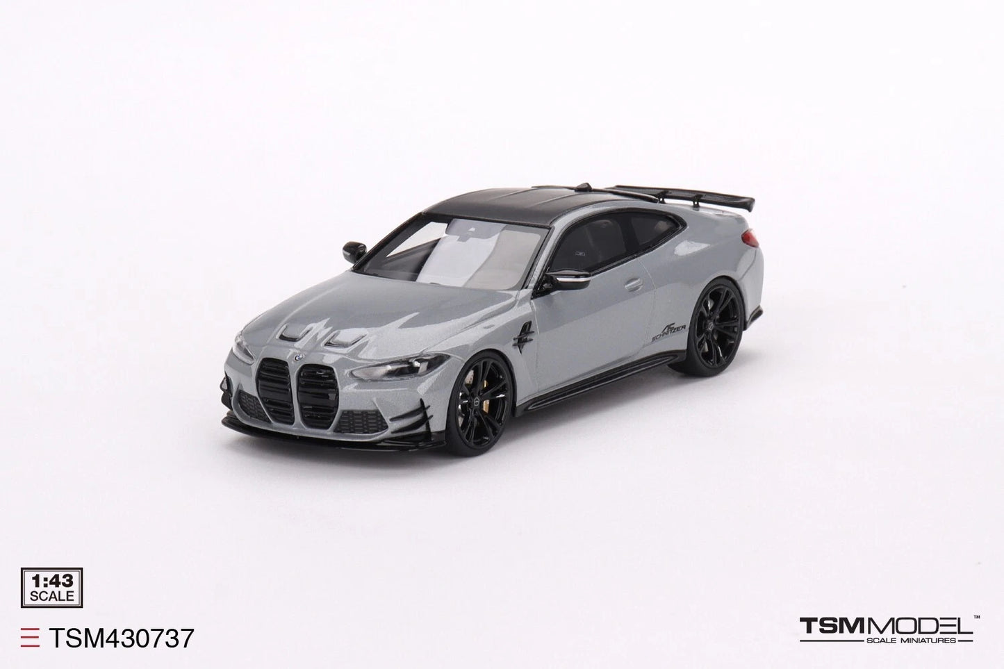TRUESCALE MINIATURES BMW M4 BY SCHNITZER BROOKLYN GREY METALLIC