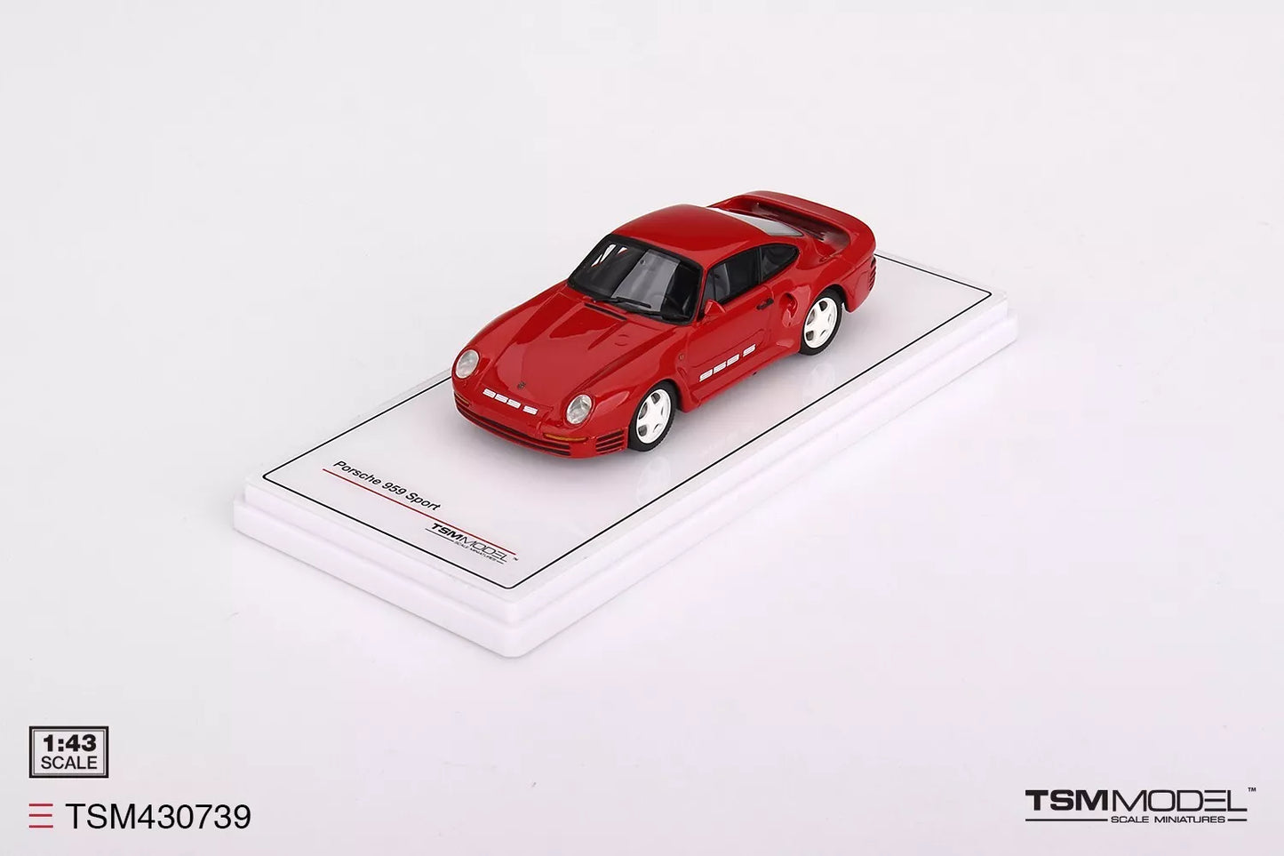 TRUESCALE MINIATURES PORSCHE 959 SPORT GUARDS RED (RESIN)