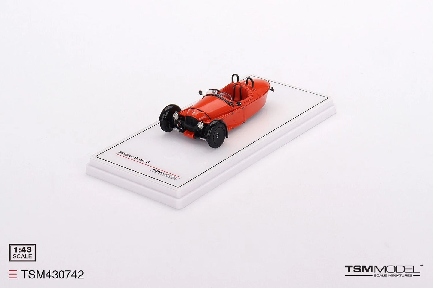 TRUESCALE MINIATURES MORGAN SUPER 3 CORAL ORANGE (RESIN)
