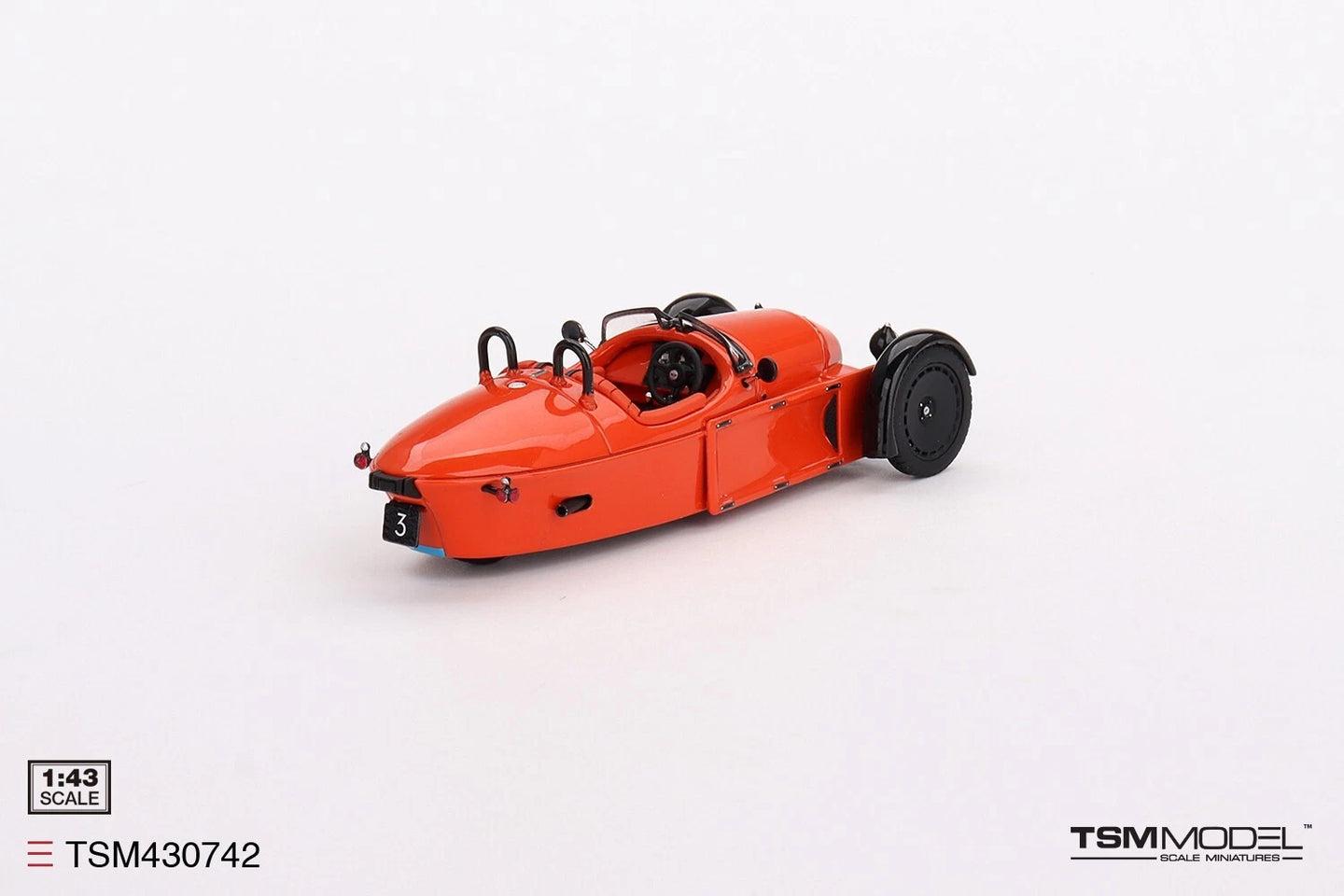 TRUESCALE MINIATURES MORGAN SUPER 3 CORAL ORANGE (RESIN)