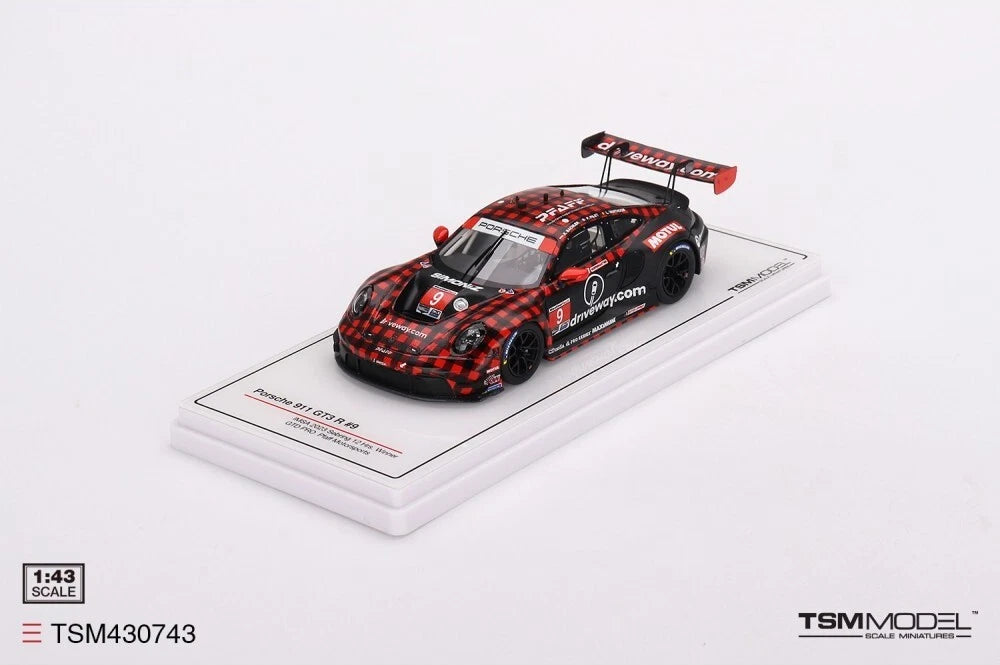 TRUESCALE MINIATURES PORSCHE 911 GT3 R NO.9 GTD PRO PFAFF MOTORSPORTS IMSA 2023 SEBRING 12 HRS WINNER