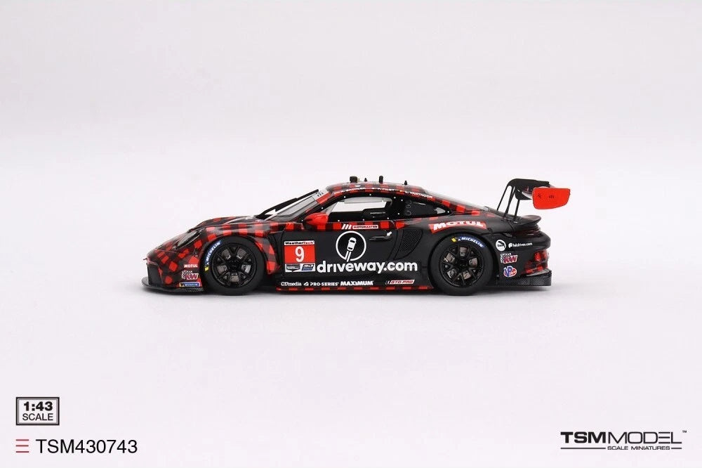 TRUESCALE MINIATURES PORSCHE 911 GT3 R NO.9 GTD PRO PFAFF MOTORSPORTS IMSA 2023 SEBRING 12 HRS WINNER
