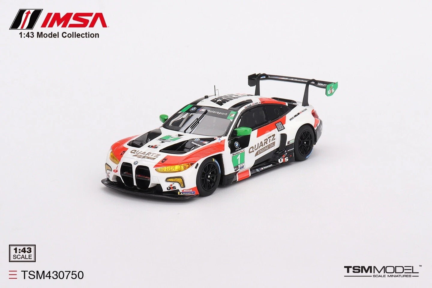 TRUESCALE MINIATURES BMW M4 GT3 NO.1 PAUL MILLER RACING IMSA 2023 SEBRING 12 HRS GTD WINNER (RESIN)