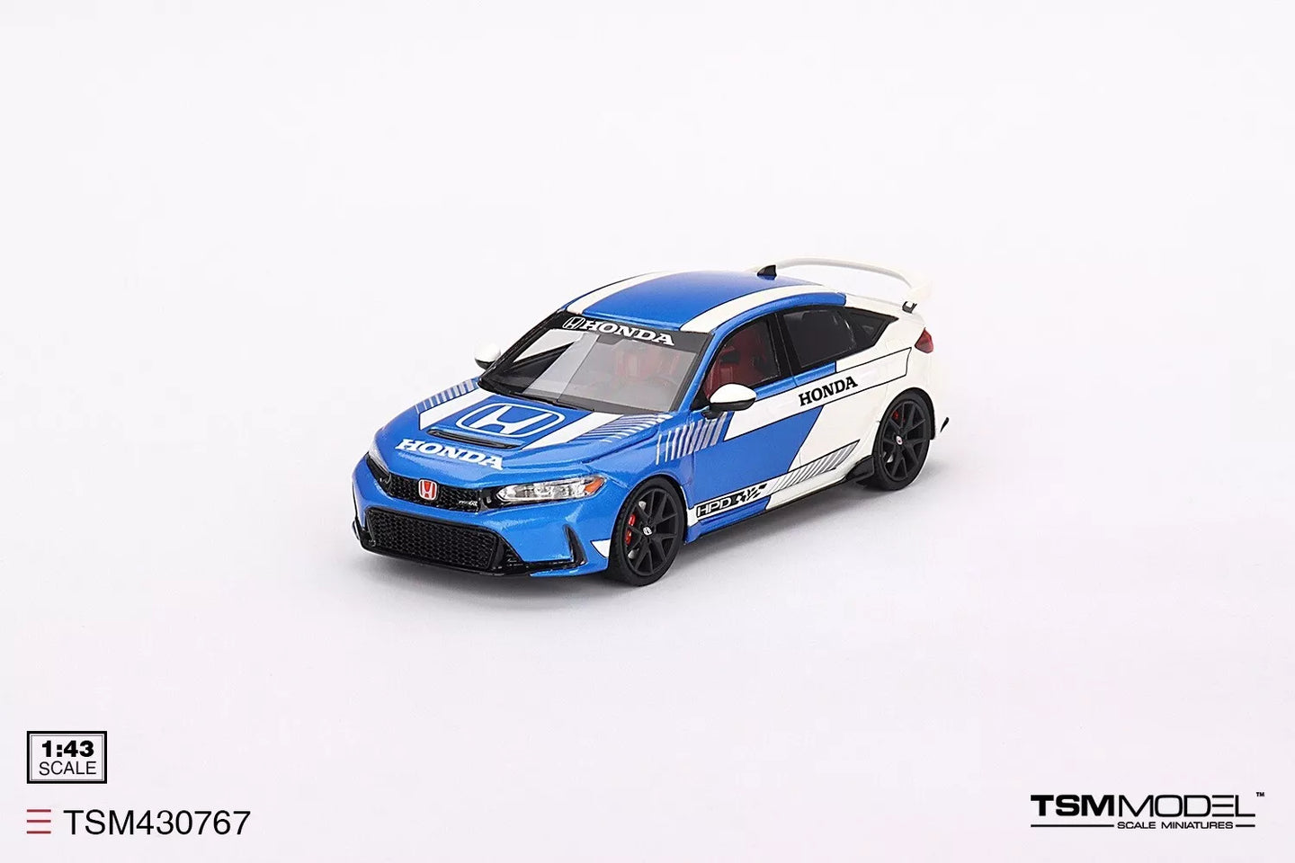 TRUE SCALE MINIATURES HONDA CIVIC TYPE R NO.3 2023 PACE CAR BLUE