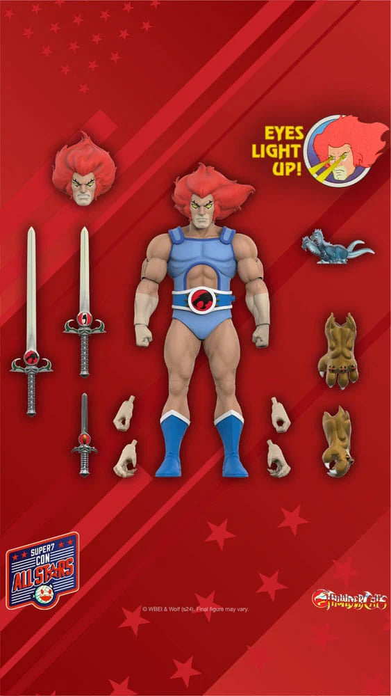 SUPER7 ULTIMATES THUNDERCATS LION-O ACTION FIGURE (WITH LED EYES)