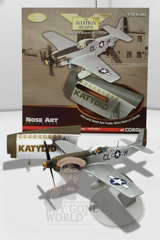 CORGI P-51D MUSTANG USAAF 12TH F/S 18TH F/G "KATYDID" ELWYN RIGHETTI ENGLAND 1945