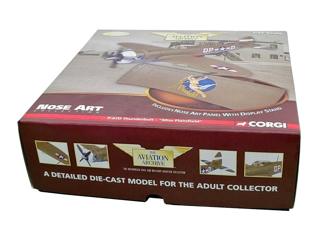 CORGI P-47D THUNDERBOLT, USAAF "MISS PLAINFIELD" 1943 WITH NOSE ART