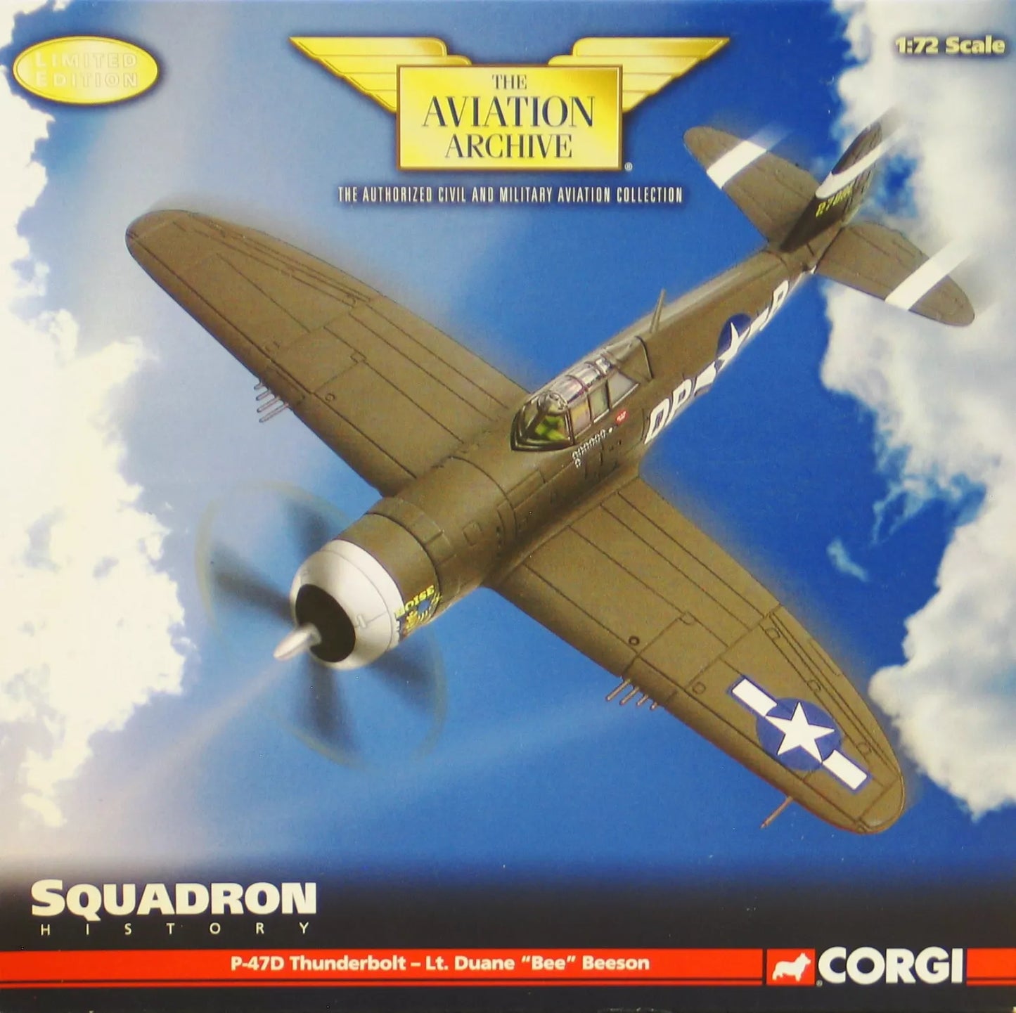 CORGI P-47D THUNDERBOLT 334TH FS "BOISE BEE"