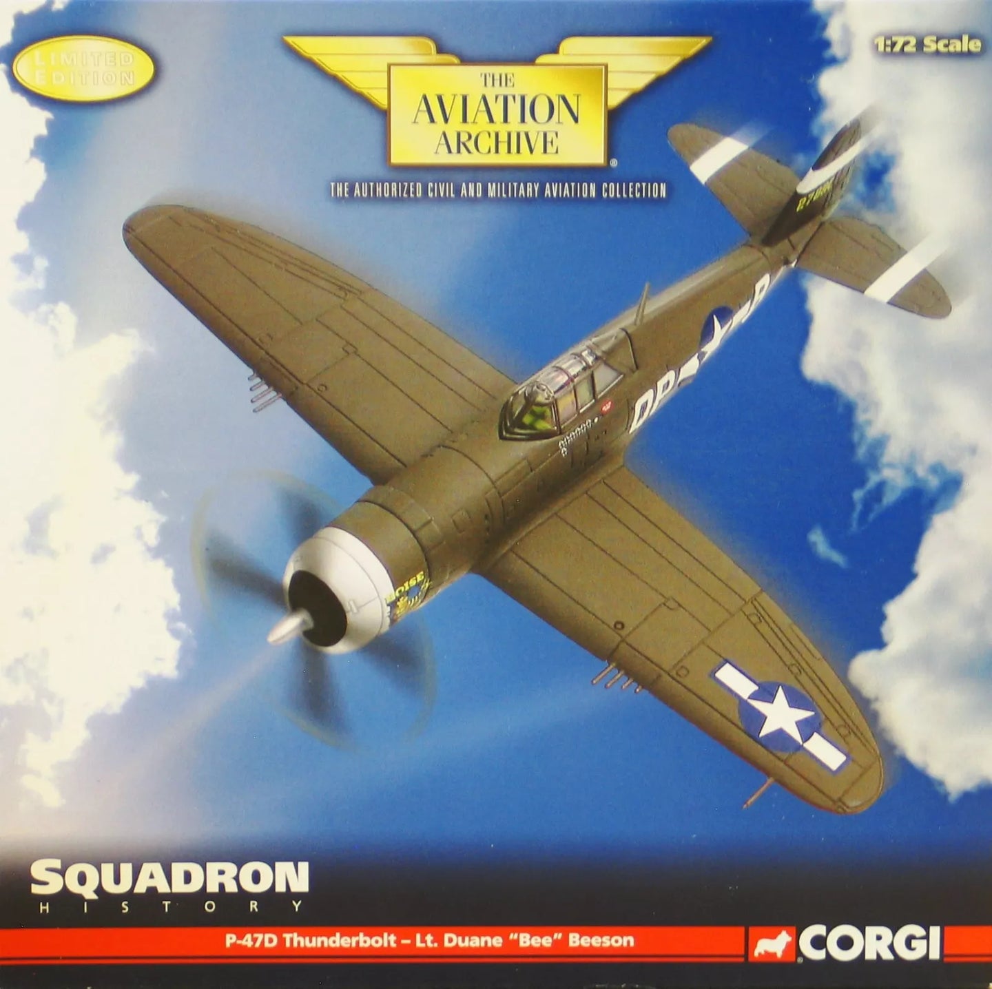 CORGI P-47D THUNDERBOLT 334TH FS "BOISE BEE"