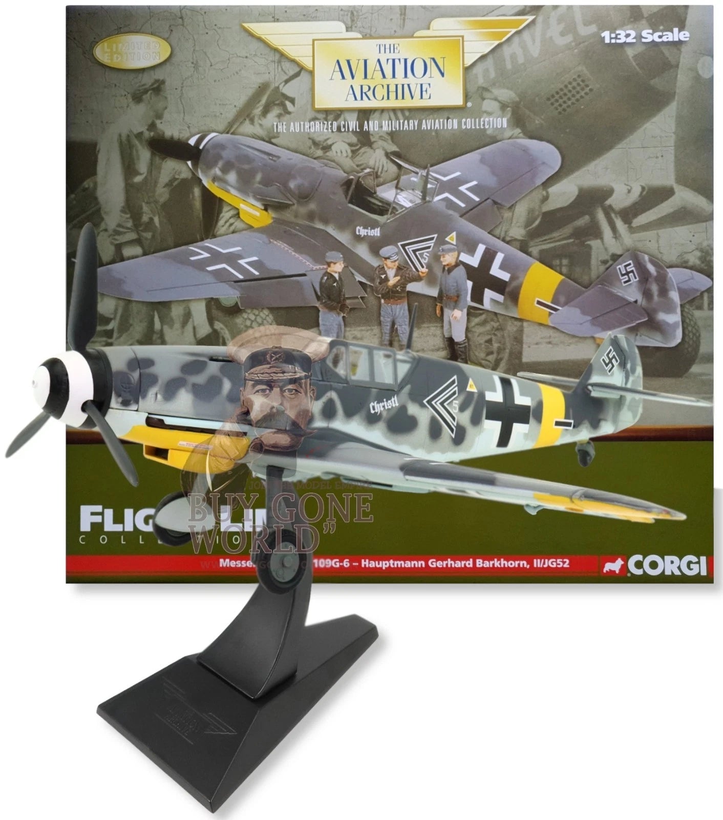 CORGI BF-109G-6 LUFTWAFFE II/JG 52 GERHARD BARKHORN