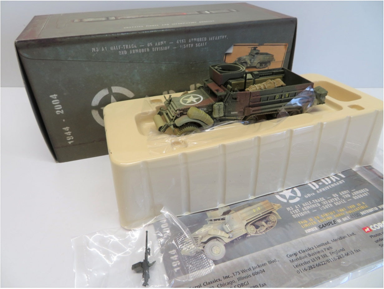 CORGI M3 A1 HALF-TRACK US ARMY NORMANDY FRANCE 1944