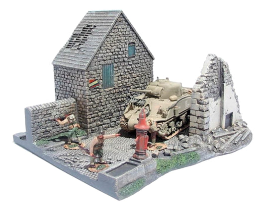 CORGI M4A3 SHERMAN US ARMY FRANCE D-DAY SURRENDER DIORAMA 1944