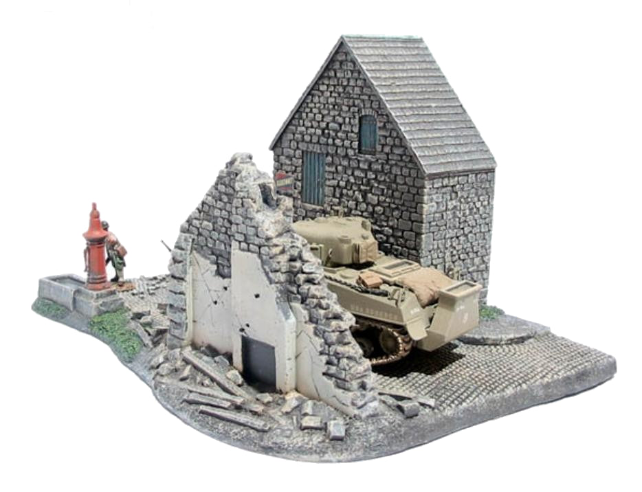 CORGI M4A3 SHERMAN US ARMY FRANCE D-DAY SURRENDER DIORAMA 1944
