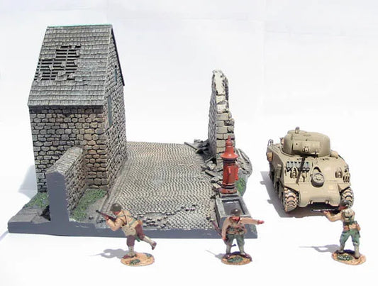 CORGI M4A3 SHERMAN US ARMY FRANCE D-DAY SURRENDER DIORAMA 1944