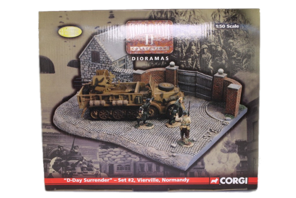 CORGI D-DAY SURRENDER SET NO.2 SDKFZ 7 QUAD FLAK GUN D-DAY JUNE 6TH 1944