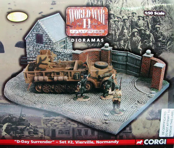 CORGI D-DAY SURRENDER SET NO.2 SDKFZ 7 QUAD FLAK GUN D-DAY JUNE 6TH 1944