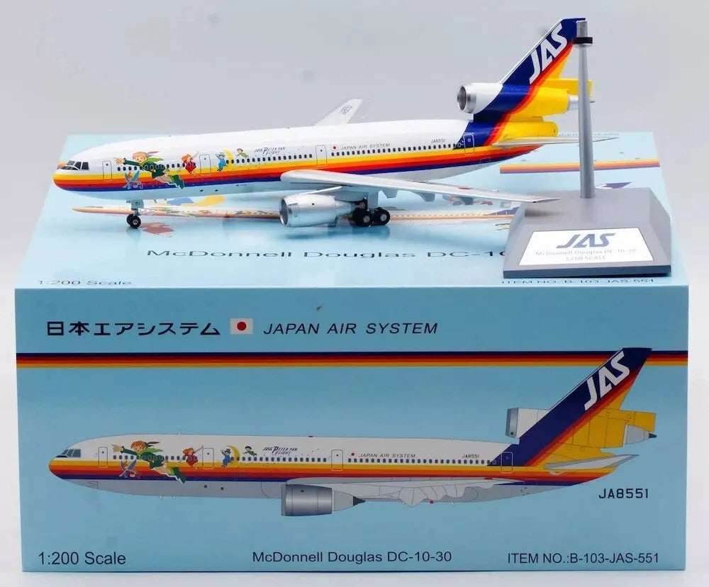 WB MODELS DC-10-30 JAPAN AIR SYSTEM "PETER PAN FLIGHT" REG: JA8551 (LIMITED 100 MODELS)