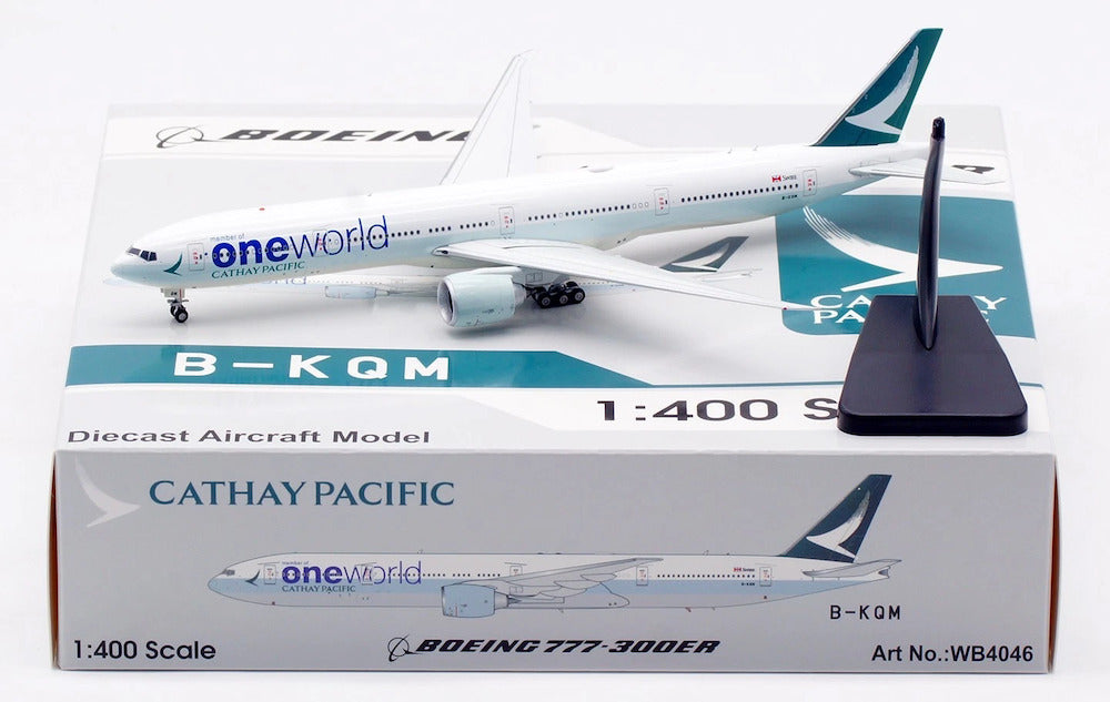 WB MODELS B777-367ER CATHAY PACIFIC "ONEWORLD" (DETACHABLE GEAR) REG: B-KQM