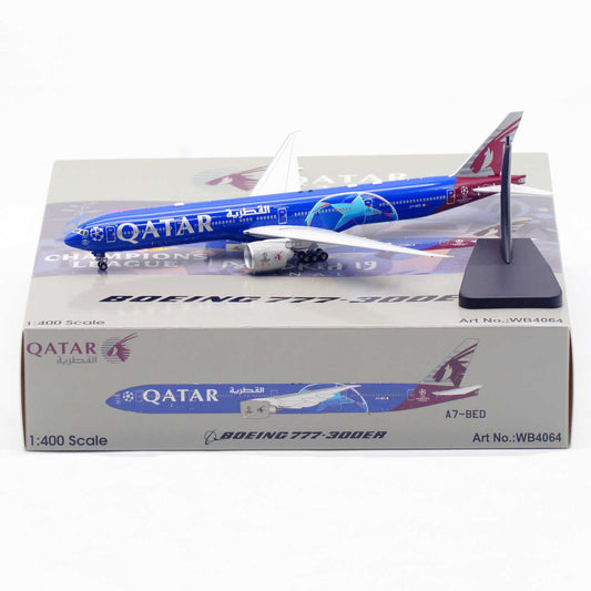 WB MODELS B777-3DZER QATAR AIRWAYS (DETACHABLE GEAR) REG: A7-BED