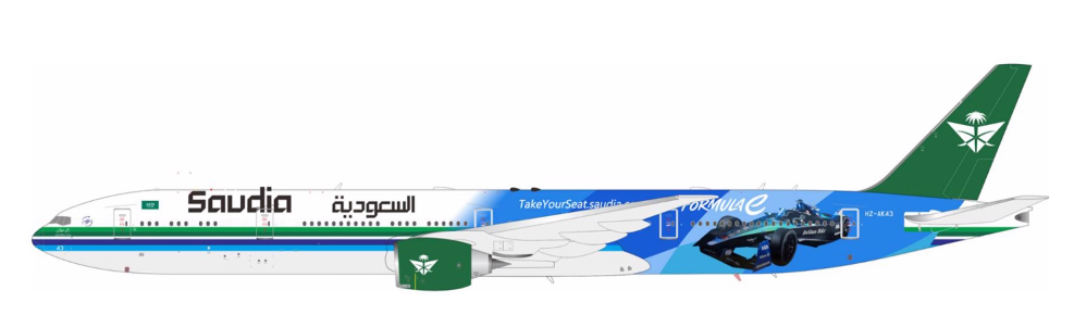 WB MODELS B777-368/ER SAUDI ARABIAN AIRLINES (DETACHABLE GEAR) REG: HZ-AK43