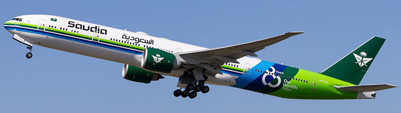 WB MODELS B777-3FGER SAUDIA "80 YEARS" (DETACHABLE GEAR) REG: HZ-AK36