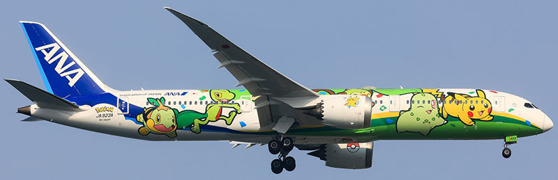 WB MODELS B787-9 ALL NIPPON AIRWAYS "GREEN POKEMON JET" REG: JA923A