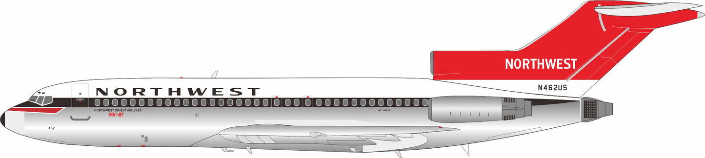 WB MODELS B727-51 NORTHWEST ORIENT AIRLINES (POLISHED) REG: N462US