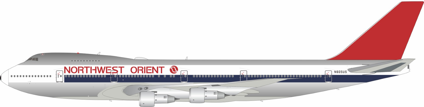 WB MODELS B747-151 NORTHWEST ORIENT AIRLINES REG: N605US