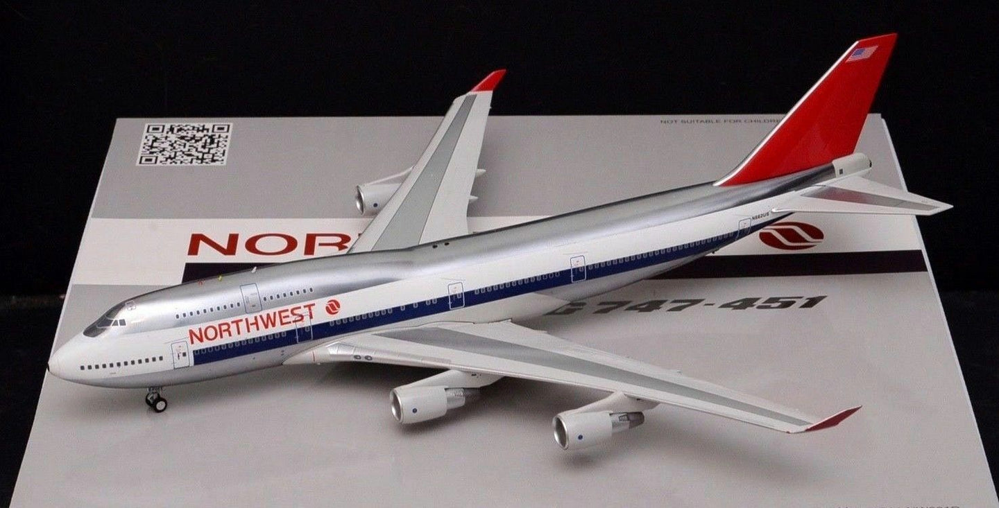 WB MODELS B747-451 NORTHWEST AIRLINES (POLISHED) REG: N662US