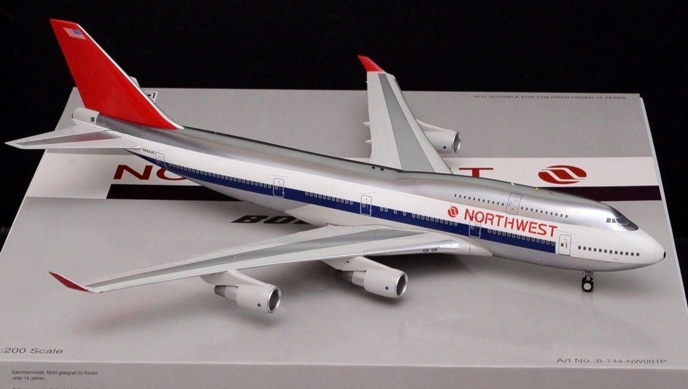 WB MODELS B747-451 NORTHWEST AIRLINES (POLISHED) REG: N662US