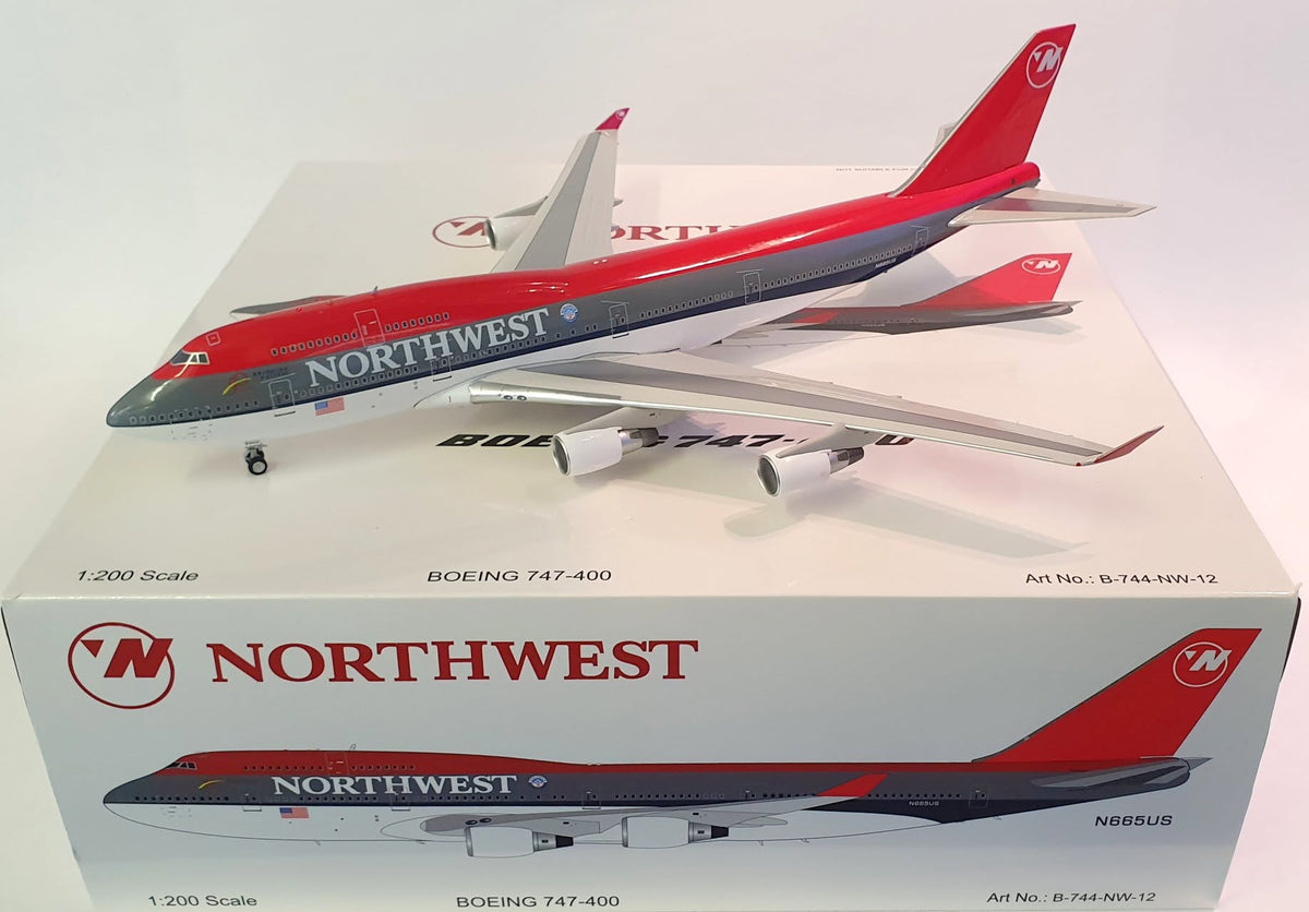 WB MODELS B747 NORTHWEST AIRLINES REG: N665US