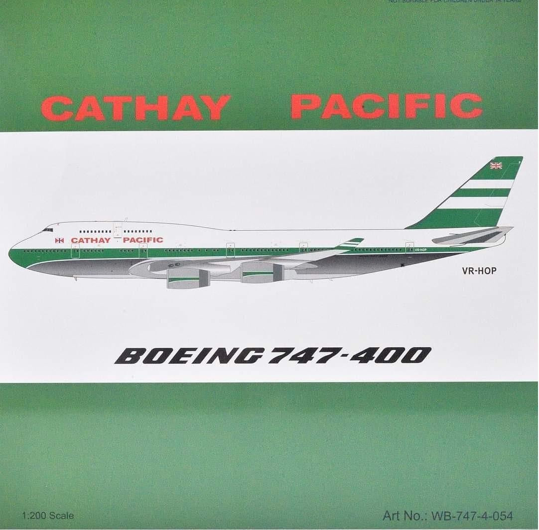WB MODELS B747-467 CATHAY PACIFIC REG: VR-HOP