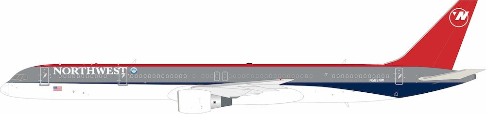 WB MODELS B757-351 NORTHWEST AIRLINES REG: N583NW WITH STAND (LIMITED 120PCS)