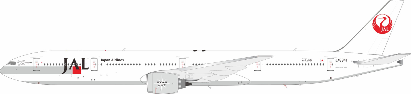 WB MODELS B777-346 JAPAN AIRLINES (JAL) "REGULAS" REG: JA8941
