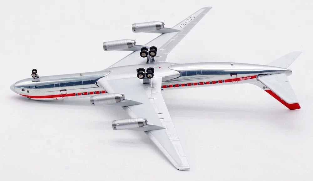 WB MODELS DC-8-62 SWISSAIR REG: HB-IDG WITH STAND